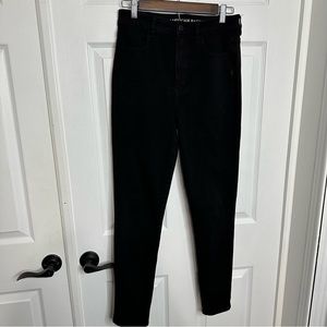 American Eagle Highest Rise Jegging Denim Black Jeans Size 8